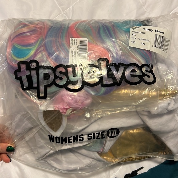 TIPSY ELVES UNICORN COSTUME DRESS PREOWNED XXL - Picture 10 of 10